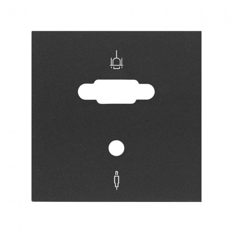 SIMON | 10000091-238 | TAPA PARA CONECTOR VGA + MINI-JACK NEGRO MATE SIMON 100