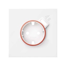 SIMON | 10000137-230 | TAPA CON ARO ROJO PARA BASE DE ENCHUFE SCHUKO CON CARGADOR USB INTEGRADO BLANCO MATE SIMON 100