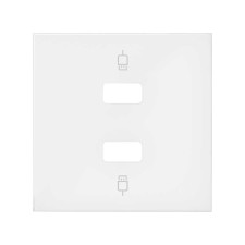 SIMON | 10001090-230 | TAPA PARA 2 CONECTORES USB BLANCO MATE SIMON 100