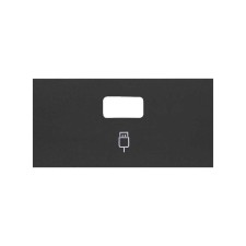 SIMON | 10001091-238 | TAPA PARA 1 CONECTOR USB NEGRO MATE SIMON 100