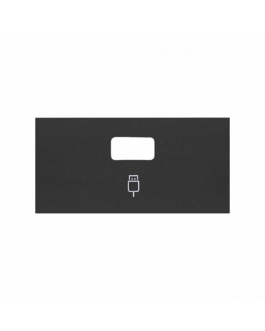 SIMON | 10001091-238 | TAPA PARA 1 CONECTOR USB NEGRO MATE SIMON 100