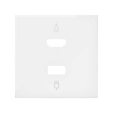 SIMON | 10001095-230 | TAPA PARA CONECTOR HDMI + USB BLANCO MATE SIMON 100