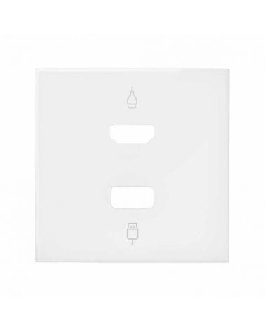 SIMON | 10001095-230 | TAPA PARA CONECTOR HDMI + USB BLANCO MATE SIMON 100