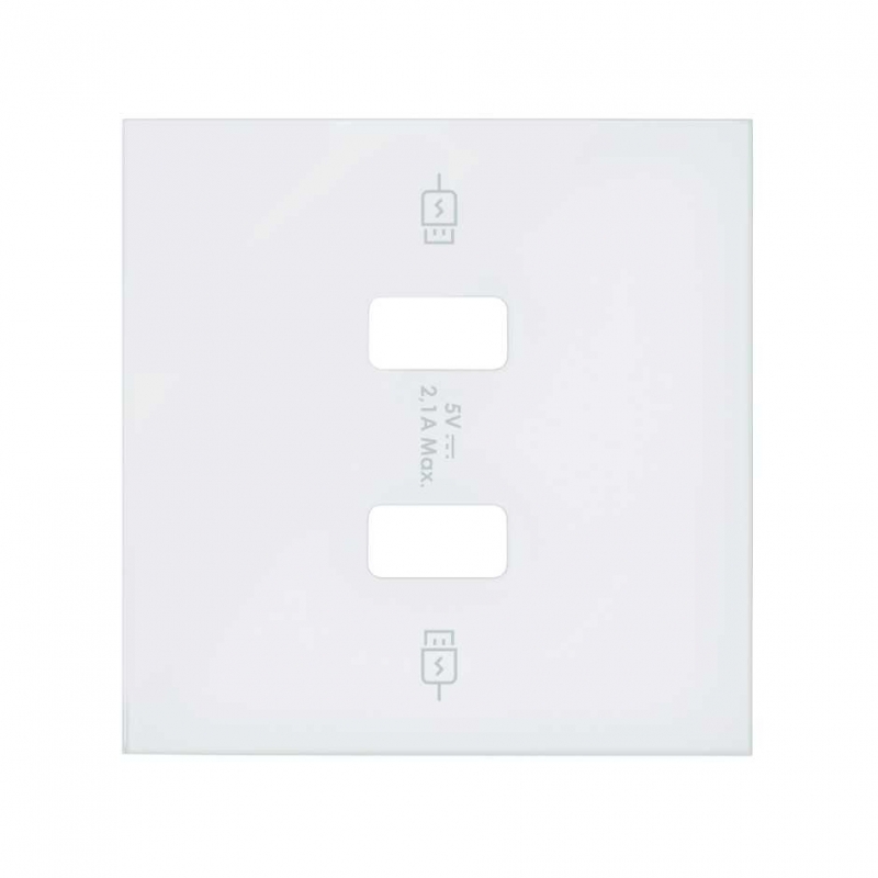 SIMON | 10001096-230 | TAPA PARA CARGADOR USB 2 CONECTORES BLANCO MATE SIMON 100