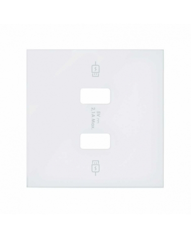 SIMON | 10001096-230 | TAPA PARA CARGADOR USB 2 CONECTORES BLANCO MATE SIMON 100