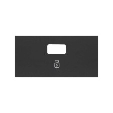 SIMON | 10001097-238 | TAPA PARA CARGADOR USB SMARTCHARGE 1 CONECTOR NEGRO MATE SIMON 100