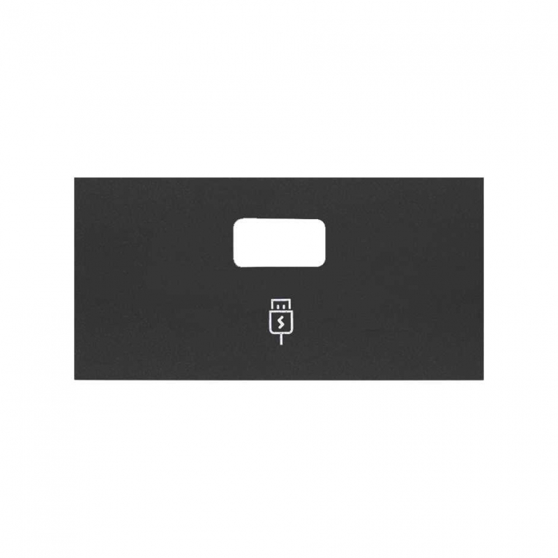 SIMON | 10001097-238 | TAPA PARA CARGADOR USB SMARTCHARGE 1 CONECTOR NEGRO MATE SIMON 100