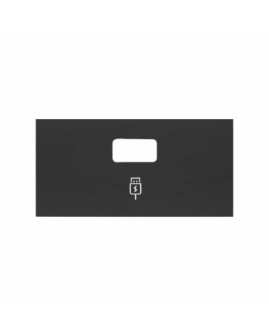 SIMON | 10001097-238 | TAPA PARA CARGADOR USB SMARTCHARGE 1 CONECTOR NEGRO MATE SIMON 100