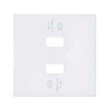 SIMON | 10001196-230 | TAPA PARA CARGADOR USB CON 2 BOCAS CARGA RÁPIDA BLANCO MATE SIMON 100