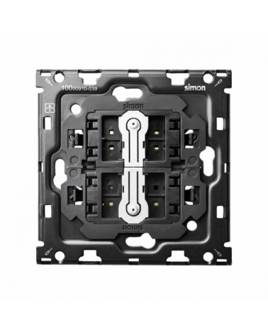 SIMON | 10010103-039 | KIT BACK HORIZONTAL PARA 1 ELEMENTO CON 2 CONMUTADORES PULSANTES SIMON 100