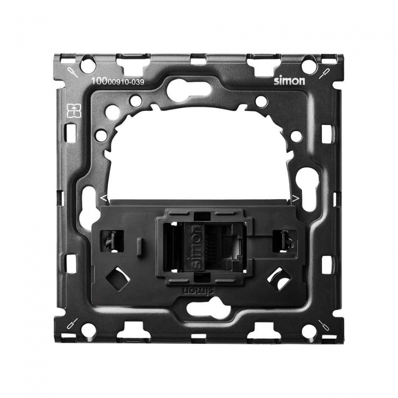 SIMON | 10010106-039 | KIT BACK PARA 1 ELEMENTO CON 1 CONECTOR INFORMÁTICO RJ45 6 UTP CON ADAPTADOR SIMON 100