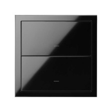 SIMON | 10020103-138 | KIT FRONT PARA 1 ELEMENTO CON 2 TECLAS NEGRO BRILLANTE SIMON 100