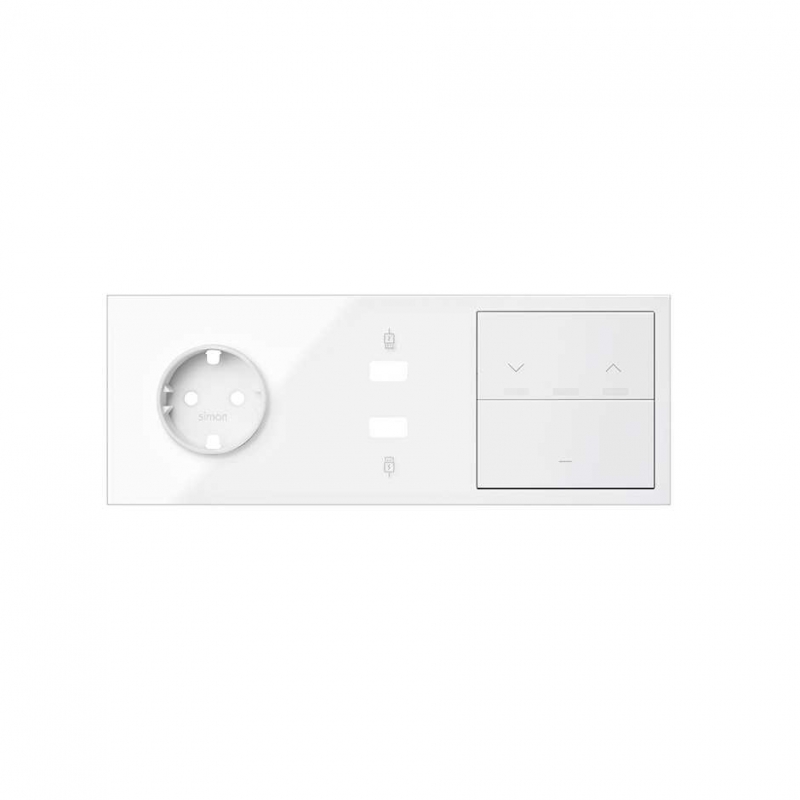SIMON | 10020306-130 | KIT FRONT PARA 3 ELEMENTOS CON 1 BASE ENCHUFE SCHUKO