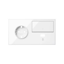 SIMON | 10020207-130 | KIT FRONT PARA 2 ELEMENTOS CON 1 BASE DE ENCHUFE SCHUKO