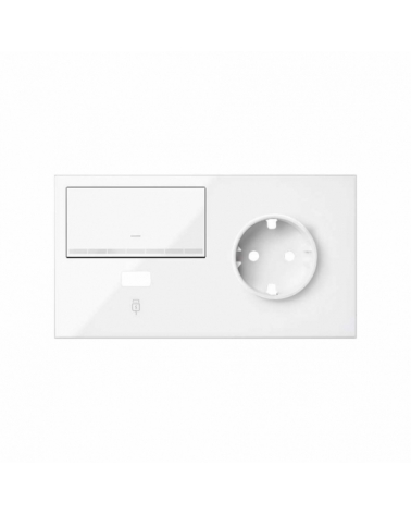 SIMON | 10020209-130 | KIT FRONT PARA 2 ELEMENTOS CON 1 BASE DE ENCHUFE SCHUKO