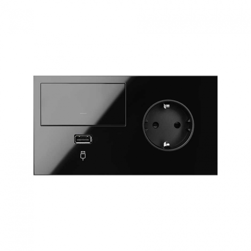 SIMON | 10020209-138 | KIT FRONT PARA 2 ELEMENTOS CON 1 BASE DE ENCHUFE SCHUKO