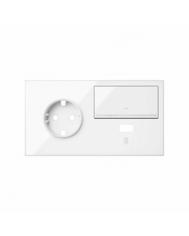 SIMON | 10021209-130 | KIT FRONT PARA 2 ELEMENTOS CON 1 BASE ENCHUFE SCHUKO