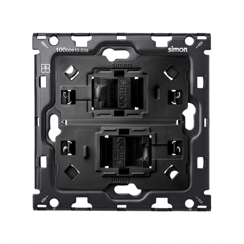 SIMON | 10010111-039 | KIT BACK PARA 1 ELEMENTO CON 2 CONECTORES RJ45 SIMON 100