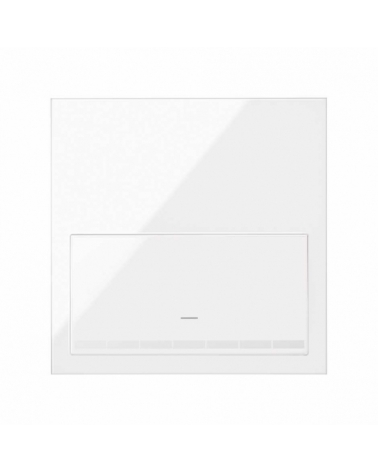 SIMON | 10020113-130 | KIT FRONT PARA 1 ELEMENTO CON 1 TECLA REGULABLE BLANCO BRILLANTE SIMON 100