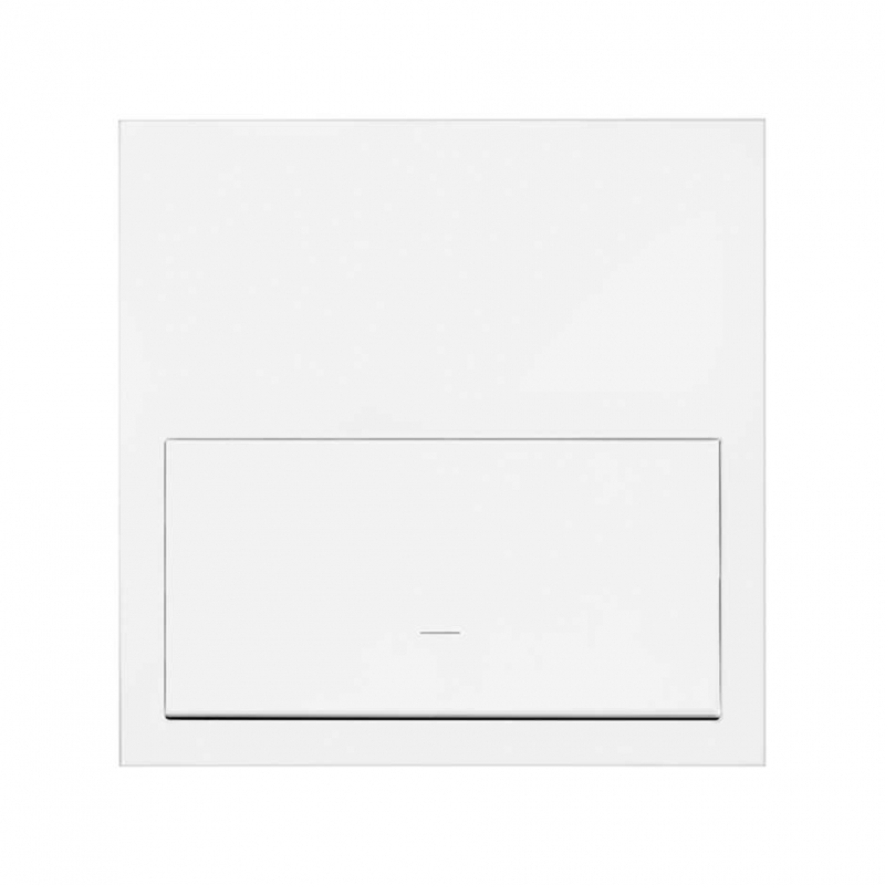 SIMON | 10020101-230 | KIT FRONT HORIZONTAL PARA 1 ELEMENTO CON 1 TECLA BLANCO MATE SIMON 100