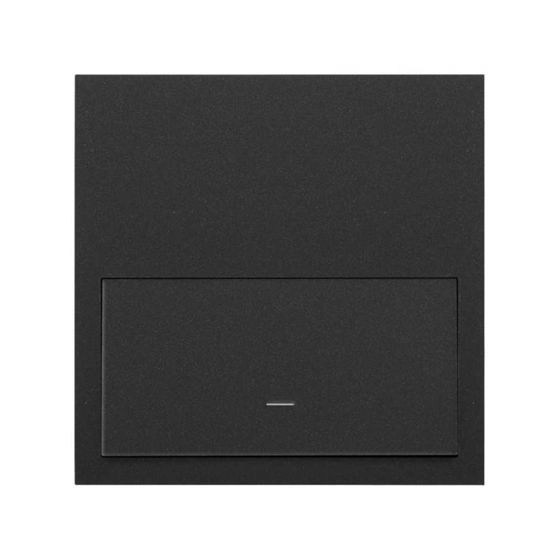 SIMON | 10020101-238 | KIT FRONT HORIZONTAL PARA 1 ELEMENTO CON 1 TECLA NEGRO MATE SIMON 100