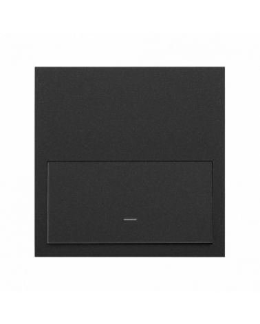 SIMON | 10020101-238 | KIT FRONT HORIZONTAL PARA 1 ELEMENTO CON 1 TECLA NEGRO MATE SIMON 100