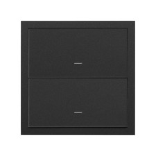 SIMON | 10020103-238 | KIT FRONT PARA 1 ELEMENTO CON 2 TECLAS NEGRO MATE SIMON 100