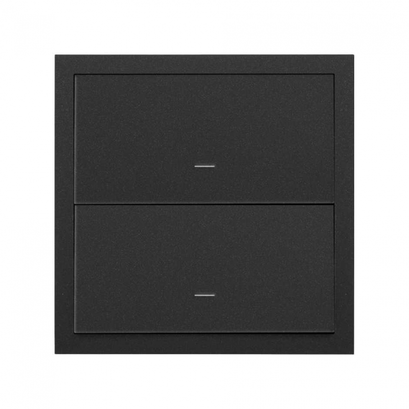 SIMON | 10020103-238 | KIT FRONT PARA 1 ELEMENTO CON 2 TECLAS NEGRO MATE SIMON 100