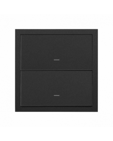 SIMON | 10020103-238 | KIT FRONT PARA 1 ELEMENTO CON 2 TECLAS NEGRO MATE SIMON 100