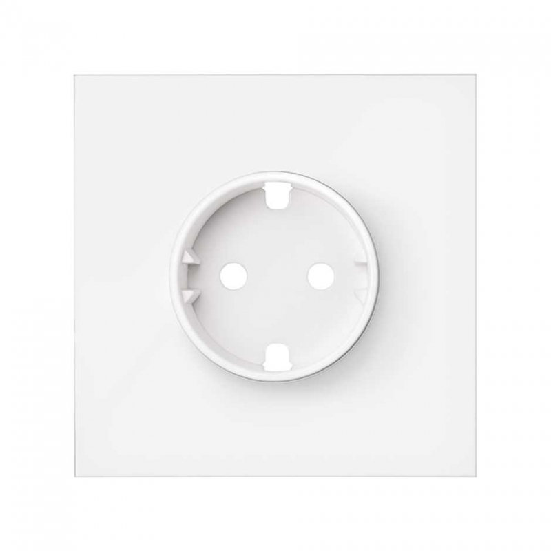 SIMON | 10020105-230 | KIT FRONT PARA 1 ELEMENTO CON 1 BASE DE ENCHUFE SCHUKO BLANCO MATE SIMON 100