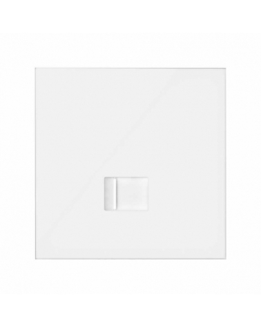 SIMON | 10020106-230 | KIT FRONT PARA 1 ELEMENTO CON 1 CONECTOR INFORMÁTICO RJ45 6 UTP CON ADAPTADOR BLANCO MATE SIMON 100