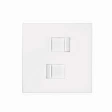 SIMON | 10020111-230 | KIT FRONT PARA 1 ELEMENTO CON 2 CONECTORES RJ45 BLANCO MATE SIMON 100