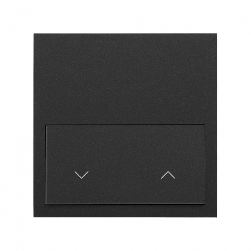 SIMON | 10020115-238 | KIT FRONT PARA 1 ELEMENTO CON 1 TECLA PERSIANAS NEGRO MATE SIMON 100