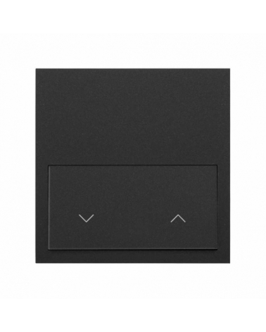 SIMON | 10020115-238 | KIT FRONT PARA 1 ELEMENTO CON 1 TECLA PERSIANAS NEGRO MATE SIMON 100