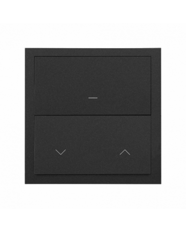 SIMON | 10020117-238 | KIT FRONT PARA 1 ELEMENTO CON TECLA MÁSTER IO Y TECLA MÁSTER IO PARA PERSIANAS NEGRO MATE SIMON 100