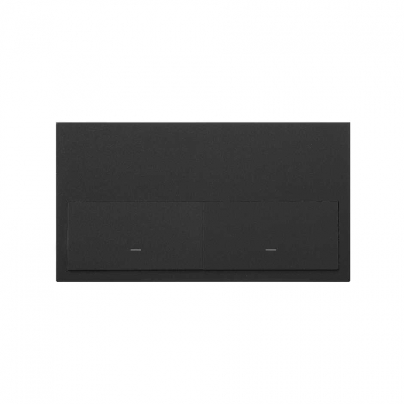 SIMON | 10020201-238 | KIT FRONT HORIZONTAL PARA 2 ELEMENTOS CON 2 TECLAS NEGRO MATE SIMON 100