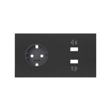 SIMON | 10020210-238 | KIT FRONT PARA 2 ELEMENTOS CON 1 BASE ENCHUFE SCHUKO