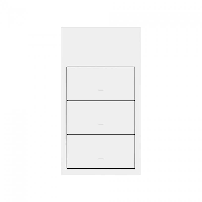SIMON | 10020215-230 | KIT FRONT VERTICAL PARA 2 ELEMENTOS CON 3 TECLAS BLANCO MATE SIMON 100