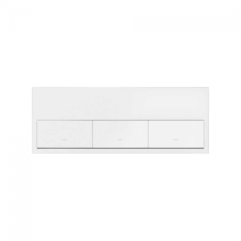 SIMON | 10020301-230 | KIT FRONT HORIZONTAL PARA 3 ELEMENTOS CON 3 TECLAS BLANCO MATE SIMON 100