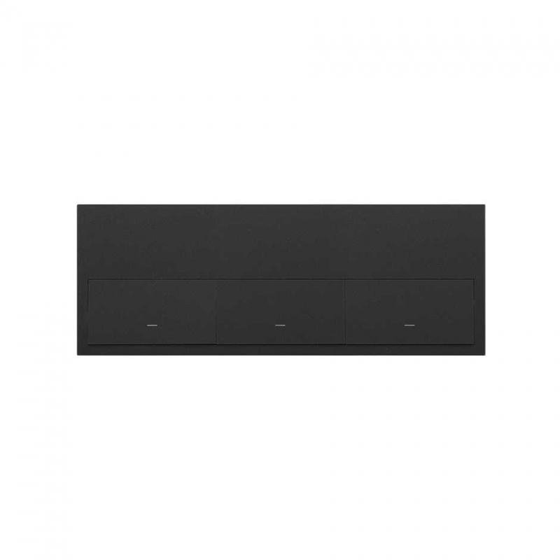 SIMON | 10020301-238 | KIT FRONT HORIZONTAL PARA 3 ELEMENTOS CON 3 TECLAS NEGRO MATE SIMON 100