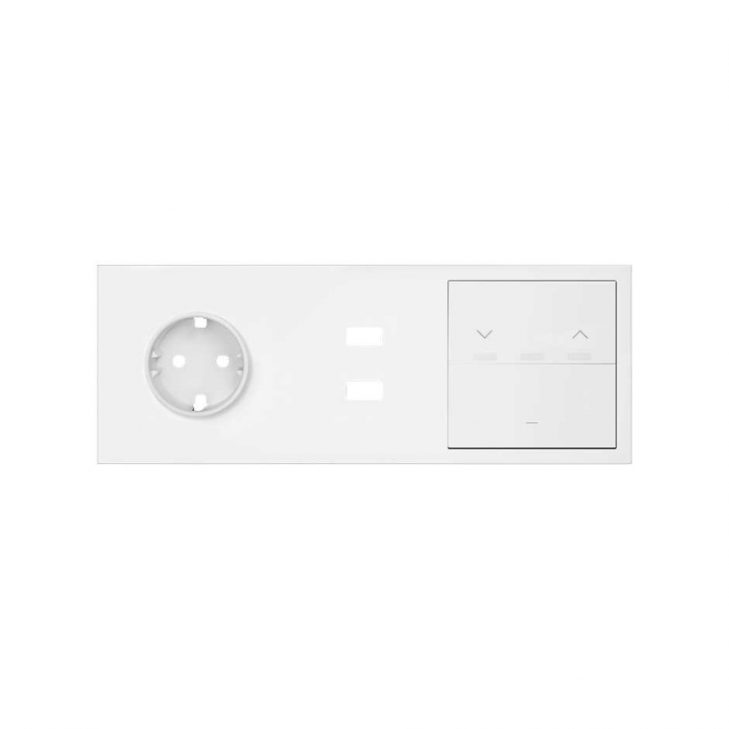 SIMON | 10020306-230 | KIT FRONT PARA 3 ELEMENTOS CON 1 BASE ENCHUFE SCHUKO