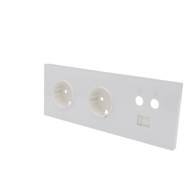 SIMON 10020303-130 Kit frontal con 3 elementos+2 bases+televisión+RJ45 blanco SIMON 100