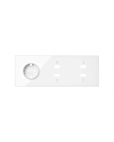 SIMON 10020305-130 Kit frontal con 3 elementos+base+2 HDMI/USB blanco SIMON 100