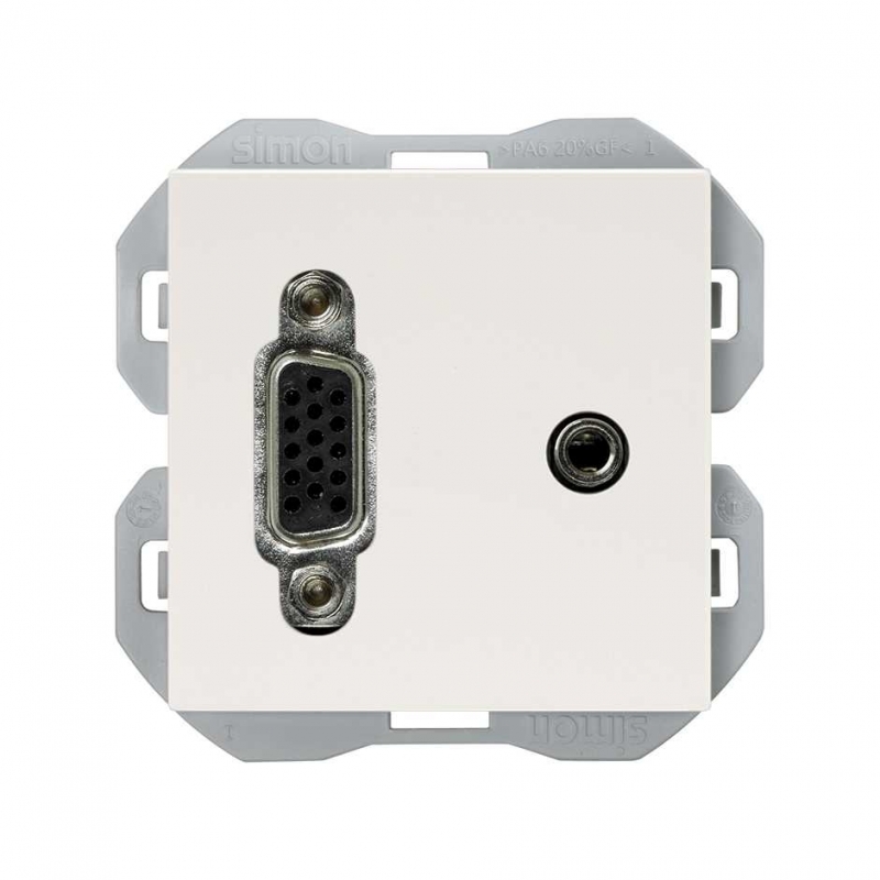 SIMON | 20000091-090 | CONECTOR VGA HD15 + MINIJACK BLANCO SIMON 270