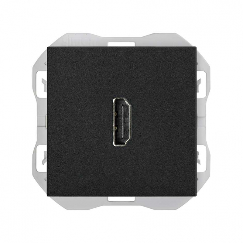 SIMON | 20000094-098 | CONECTOR HDMI 2.0 4K HEMBRA-HEMBRA NEGRO MATE SIMON 270