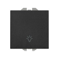 SIMON | 20000151-098 | PULSADOR CON GRABADO LUZ 10AX 230V~ Y SISTEMA DE EMBORNAMIENTO RÁPIDO NEGRO MATE SIMON 270