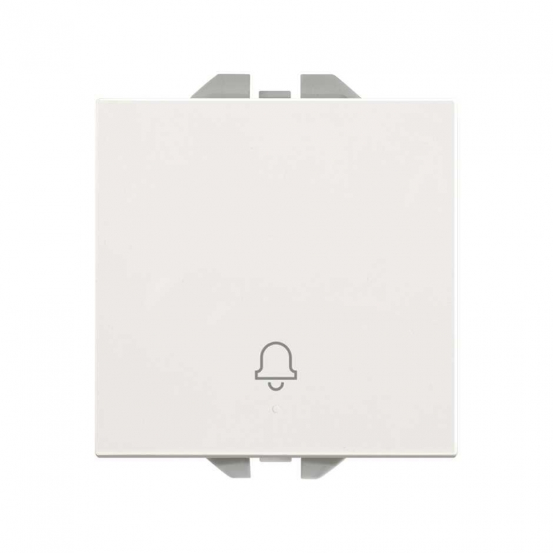 SIMON | 20000152-090 | PULSADOR CON GRABADO CAMPANA 10AX 230V~ Y SISTEMA DE EMBORNAMIENTO RÁPIDO BLANCO SIMON 270