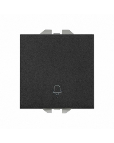 SIMON | 20000152-098 | PULSADOR CON GRABADO CAMPANA 10AX 230V~ Y SISTEMA DE EMBORNAMIENTO RÁPIDO NEGRO MATE SIMON 270