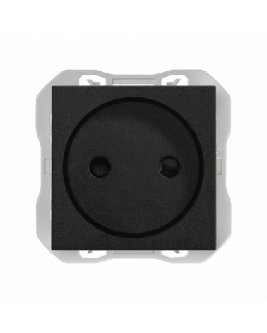 SIMON | 20000431-098 | BASE DE ENCHUFE BIPOLAR 16A 250 V~ CON SISTEMA DE EMBORNAMIENTO A TORNILLO NEGRO MATE SIMON 270