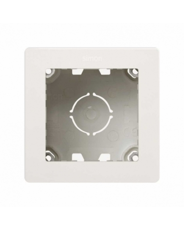 SIMON | 20000811-090 | CAJA DE SUPERFICIE COMPACTA PARA 1 ELEMENTO BLANCO SIMON 270